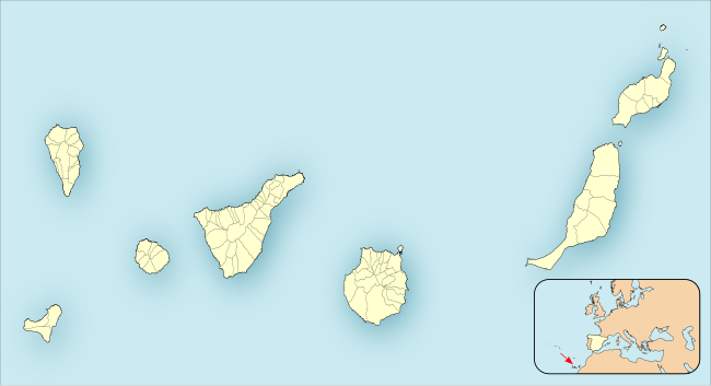 Mapa konturowa Wysp Kanaryjskich