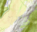 Carte topographique générale du crêt de la Neige.