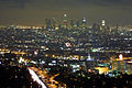 Downtown L.A. at night, as seen from the Hollywood Hills