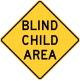 Zeichen NYW7-7 Blinde Kinder Zone (Bundesstaat New York)