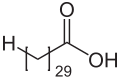 Deutsch: Struktur von Melissinsäure English: Structure of Melissic acid