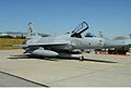 A JF-17 Thunder belonging to the No. 26 Squadron with its canopy open