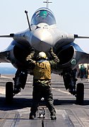 A French Navy Rafale aboard the USS Harry S. Truman (CVN 75)