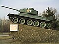 T-34/85 on exposition, war memorial Ostraya mogila, Luhansk, Ukraine