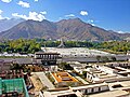 View of the square from the Potala Palace, with Zhol Village at the bottom of the picture.