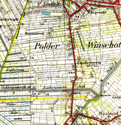 Zuiderveen op de topografische kaart van 1933