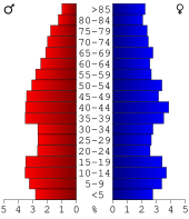 Bevolkingspiramide Appanoose County