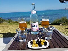 View from a hotel bar in Gammarth. Overlooking the Gammarth bay.