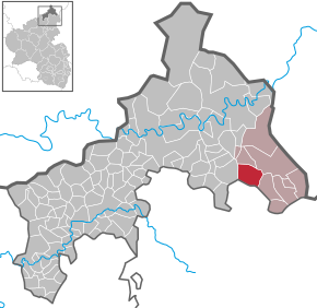 Poziția Weitefeld pe harta districtului Altenkirchen