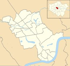 Mapa konturowa City of Westminster, w centrum znajduje się punkt z opisem „Marble Arch”