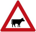 Zeichen 140-20 Viehtrieb, Tiere (Aufstellung links)