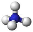 Amonyum katyonunun top ve çubuk modeli