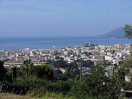 Cannes, seen from Victoria Avenue, Le Cannet