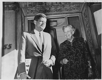 Eleanor Roosevelt és Kennedy a kampány során