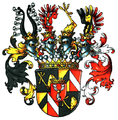 Gemehrtes Wappen der Grafen von Harrach zu Rohrau und Thannhausen[11]