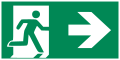 E002 Аварийный выход (направо) + стрелка 1/Emergency exit (right hand) + arrow 1