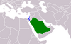 Lage von Israel und Saudi-Arabien