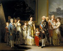Carlos IV de España e maila súa familia.
