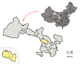 Kaart van Lanzhou
