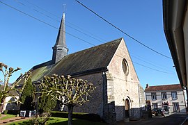 The church and town hall in Challet