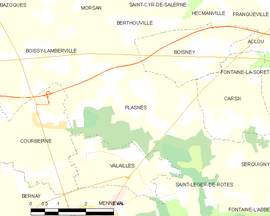 Mapa obce Plasnes