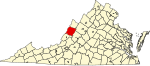 State map highlighting Bath County