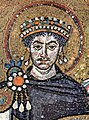 查士丁尼一世皇帝头戴“stemma”皇冠的形象