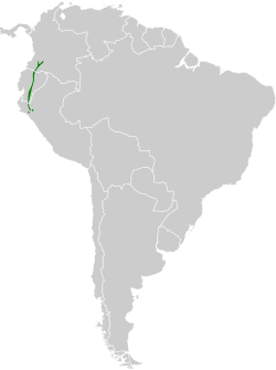 Distribución geográfica del frutero pechinegro.