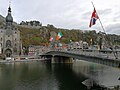 Pont Charles de Gaulle à Dinant, prise en aval sur la rive gauche