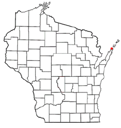 Location of Liberty Grove, Wisconsin