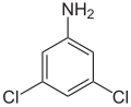 Deutsch: Struktur von 3,5-Dichloranilin English: Structure of 3,5-Dichloroaniline