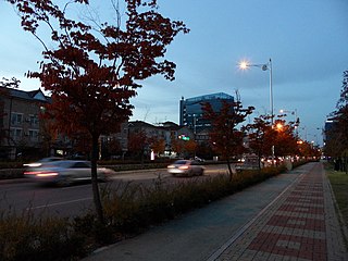 Biciklistička staza sa trotoarom - Jeonjou, Južna Koreja.