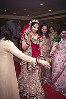 印度婚禮的盛裝新娘