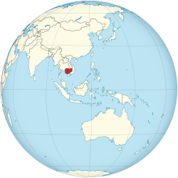 Местоположение на Камбоджа
