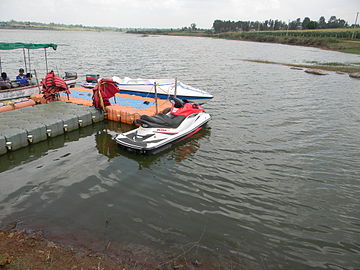 Boats and water bike at Yagachi Dam