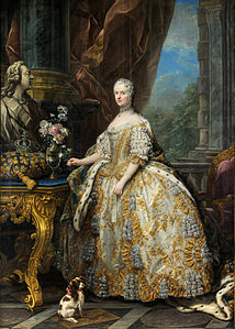 Marie Leczinska, Reine de France (1703-1768) (1747), Versailles, château de Versailles.