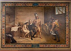 Columbus murals, Luigi Gregori, "Bobadilla Betrays Columbus".jpg