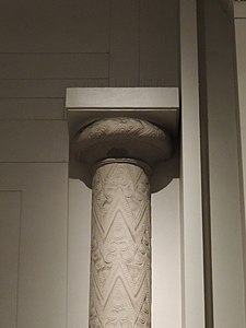 Reconstruction of a column from the Treasury of Atreus, at the British Museum