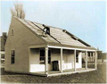 Image 43MIT's Solar House #1, built in 1939 in the US, used seasonal thermal energy storage for year-round heating. (from Solar energy)