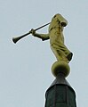 Angel Moroni statue on spire