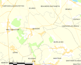Mapa obce Boisjean