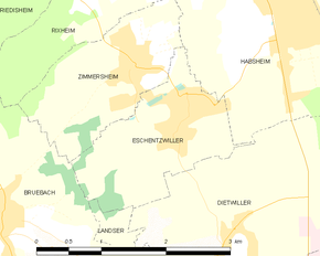 Poziția localității Eschentzwiller