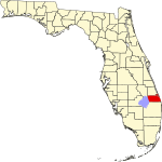 Округ Мартин на карте штата.