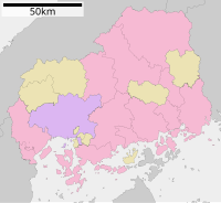平成26年8月豪雨による広島市の土砂災害の位置（広島県内）