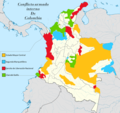 Colombia (Civil conflict / Insurgencies - areas of activity)