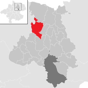 Lage der Gemeinde Oberneukirchen im Bezirk Urfahr-Umgebung (anklickbare Karte)