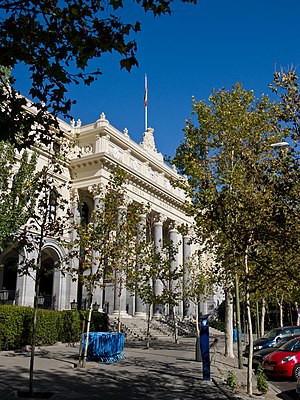 Bursa Saham Madrid terletak di Palacio de la Bolsa de Madrid.