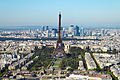 General view over Paris around Trocadero