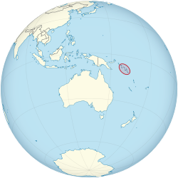 Location of the Solomon Islands