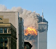 El World Trade Center luego de los ataques del 11 de septiembre de 2001